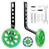 Training Wheels, Training Wheels for 20 18 16 14 12 Inch Bike, Bicycle Training Wheels for Kids, Bicycle Training Wheel is Suitable Single Speed Bike, Green