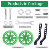 Training Wheels, Training Wheels for 20 18 16 14 12 Inch Bike, Bicycle Training Wheels for Kids, Bicycle Training Wheel is Suitable Single Speed Bike, Green