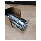 Mupera Universal 3.5 Inch Turn Down Exhaust Tip, 3.5\" Outlet, 12\" Long Silver Professional Tail Pipe Exhaust Tip with Bolt-On, for all 3.5 Inch Outside Diameter Exhaust Tips