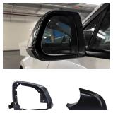 CEYGXICE Fits For Tesla Model Y Left driver Side Wing Mirror Cover and Mirror Frame Set Rearview Lower Holder Tray Cap Housing 2021-2024(left side black)