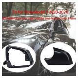 CEYGXICE Fits For Tesla Model Y Left driver Side Wing Mirror Cover and Mirror Frame Set Rearview Lower Holder Tray Cap Housing 2021-2024(left side black)