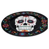 DÃ­a de Los Muertos Day of The Dead Melamine Sugar Skull Treats Tray - 10.5 Inch x 14.5 Inches