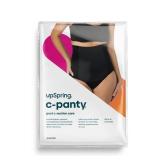 UpSpring C-Panty C-Section Recovery Underwear with Silicone Panel for Incision Care, Tummy Control Panties High Waist Postpartum Underwear for Womens Black 1X / 2x