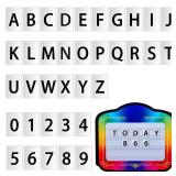 MotiMind 3 Sets 3 x 2 in Bottle Service Sign Replacement Cards 2 Sets Letters A-z and 1 Numbers 0-9 Marquee LED VIP Light Bottle Service Sign Cards for Nightclub Club Bars Party, Without LED Board