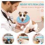 Supet Inflatable Dog Cone Collar Alternative After Surgery, Dog Neck Donut Collar Recovery E Collar for Neuter, Soft Pet Cone for Small Medium Large Dogs