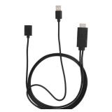 Mrisata 2 in 1 1080P USB to HDMI Adapter, USB Female to HDMI Male, iPhone Android, Black, 1M