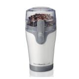 Hamilton Beach Fresh Grind Electric Coffee Grinder for Beans, Spices and More, Stainless Steel Blades, Removable Chamber, Makes up to 12 Cups, White