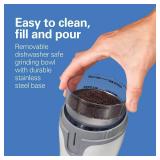 Hamilton Beach Fresh Grind Electric Coffee Grinder for Beans, Spices and More, Stainless Steel Blades, Removable Chamber, Makes up to 12 Cups, White