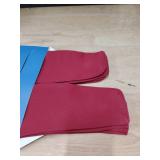 NICETOWN Magnetic Curtain Tiebacks - Modern Unique Upgraded Design Decorative Drape Tie Backs Holder for Window Draperies, No Tools Required (Burgundy Red, 18.5 X 4 Inches, Set of 4)