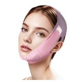 V-Line Sculpting Face Mask â Silicone Chin Strap for Jawline Tightening & Double Chin Reduction (23-27 Inches) (Sakura Pink)