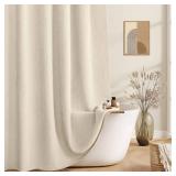 NDDYCU Boho Cotton Shower Curtain Morden Mid Centery Minimalist Shower Curtain,Beige,72 * 78