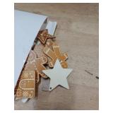 Huwena 36 Pcs Vintage Christmas Ornaments Wooden Christmas Tree Ornaments Wood Cutouts Rustic Farmhouse Tree Decorations for Home Xmas Winter Party (Gingerbread,Brown)