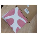 N&T NIETING Christmas Tree Skirt Pink, 30 Inch Rustic Burlap Tree Skirt Decor with Large Snowflakes Printed Xmas Tree Ornament Christmas Holiday Party Decoration, Pink