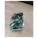 Emopeak 24Pcs Christmas Balls Ornaments for Xmas Christmas Tree - 4 Style Shatterproof Christmas Tree Decorations Hanging Ball for Holiday Wedding Party Decoration Dark Green