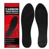 LARXREHY Carbon Fiber Insole for Men & Women 1 Pair: 1.5mm Thick Rigid Shoe Insert for Morton