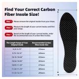 LARXREHY Carbon Fiber Insole for Men & Women 1 Pair: 1.5mm Thick Rigid Shoe Insert for Morton