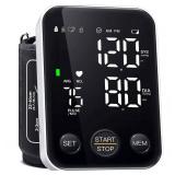 Oklar Blood Pressure Monitor Upper Arm Monitors for Home Use BP Machine Sphygmomanometer with 2x120 Reading Memory Adjustable Arm Cuff 8.7\"-15.7\" Large Display with LED Background Light Storage Bag
