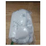 Christmas Tree Skirt 36 Inch, Holiday Part Decorations for Christmas Tree, Whit Plush Sliver Sequin Snowflake Tree Shirt for Xmas