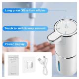 2 Pack Automatic Soap Dispensers,12.8oz/380ml USB Touchless Automatic Foaming Soap Dispenser,Rechargeabled Wall Mounted Smart Soap Dispenser for Bathroom Kitchen Dish Soap
