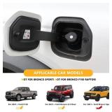 RERPRO Fuel Locking Gas Cap Compatible with 2021 2022 2023 2024 2025 New Ford Bronco 2/4 Door F150 Interior Accessories Lock Fuel Tank Filler Plug with 2 Keys, 1 Set Black