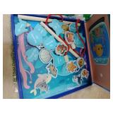 Magnetic Fishing Game for Toddlers -Travel Toys 3-5 Airplane Essentials - Mess-Free Camping & Car Trip Activity - Wooden Learning Toy with 27 Fish