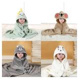 TMIELYBS Hooded Baby Towels, 4 Packs Premium Soft Baby Bath Towels with Hood for Babies, Toddler, Infant - Ultra Absorbent, Baby Stuff Shower as Best Gifts for Boys and Girls (4Pack)