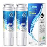 ICEPURE UKF8001 Replacement for Whirlpool Filter 4, Everydrop EDR4RXD1, FMM-2 Maytag UKF8001AXX-200 9084 4396395 MPF15090 WF-UKF8001,WF295,SGF-M9,Puriclean II,RWF0900A Refrigerator Water Filter,2PACK
