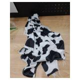 Cow Print Disco Cowgirl Outfit Black Nashville Outfits for Women White Western Fringe Shirt One Shoulder Long Sleeve Bodysuit for Women Cow Print L