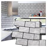 Art3d Peel and Stick Backsplash, 10-Pack Thickened Stick on Subway Tiles, Faux Ceramic Tiles for Kitchen, Bathroom, Jade Marble