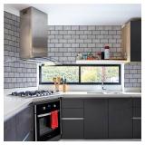 Art3d Peel and Stick Backsplash, 10-Pack Thickened Stick on Subway Tiles, Faux Ceramic Tiles for Kitchen, Bathroom, Jade Marble