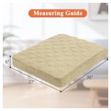 Dog Bed Covers Only - Waterproof Dog Bed Covers Quilted, Replacement Washable Pet Puppy Bed Cover for Dog Cat, Cushion Cover 36Lx27Wx6H Inches Beige