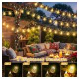 OMIKA Globe Outdoor String Lights Plug in, Connectable 66ft 120LED Crystal Ball Light Waterproof Remote, 24 Colors Decorative Lights for Patio Umbrella Tent Garden Eaves Party Indoor Christmas DÃ©co