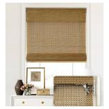 LazBlinds No Tools No Drill Cordless Bamboo Roman Shades, Light Filtering Window Treatment, Roll Up Bamboo Blinds for Windows 35