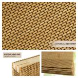 LazBlinds No Tools No Drill Cordless Bamboo Roman Shades, Light Filtering Window Treatment, Roll Up Bamboo Blinds for Windows 35