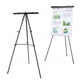 Lightweight Aluminum Flip-Chart Presentation Easel, 70 Inches, Black