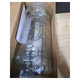 Lifewit 1 Gallon (128 OZ) Drink Dispensers for Parties 2 Pcs, 4L Plastic Beverage Containers with Stand for Juice/Tea/Soda/Water, Clear Ice Lemonade Dispensers with Lid & Leak-proof Spigot