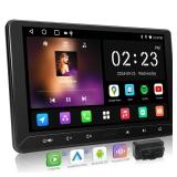 ATOTOEXCEL A5L 10.1 inch Android Double DIN Car Stereo, Wireless CarPlay/Android Auto, 1280x720 IPS Touchscreen, 2G+32G, WiFi/BT/USB Tethering, AI Chat, DSP 24-Band EQ, OBD2 Scanner, FM/AM/LRV