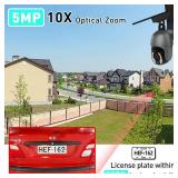 SOLIOM 5MP Security Camera Outdoor with 10X Optical Zoom, 4G LTE Cellular Security Cameras for Home Security with Battery & Solar Powered, Human Detection, Spotlight Color Night Vision, New S600-C10X