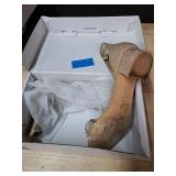 DREAM PAIRS Girls Sandals Low Heel Pump Ankle Strap Pearl Dress Flower Wedding Party Shoes for Little Kid/Big Kid,Size 4 Big Kid,Gold-Glitter,SDSD2417K