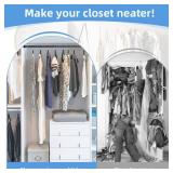 Closet Rod for Hanging Clothes, 24-33 Inch Adjustable Shower Curtain Rod Heavy Duty Wall Mount Clothes Hanging Bar for Closet, Wardrobes, Bathroom, RV, Window, Laundry, Room Divider, Black