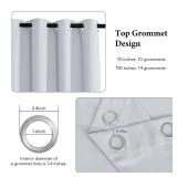 RYB HOME White Curtains Backdrop - Thermal Insulated Room Darkening Bedroom Curtains Vertical Blinds for Patio Sliding Glass Door Living Room Doorway, 100 inch Wide x 84 inch Long, Grayish White