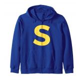 Letter S Funny Group Matching Halloween Costume Zip Hoodie Large