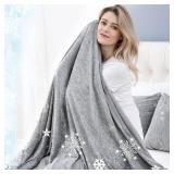 CHOSHOME Cooling Blanket for Hot Sleepers Lightweight Summer Cold Thin Blankets for Sleeping, Hot Flashes Night Sweats, Soft Blanket for Bed, Twin Size, Grey