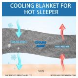 CHOSHOME Cooling Blanket for Hot Sleepers Lightweight Summer Cold Thin Blankets for Sleeping, Hot Flashes Night Sweats, Soft Blanket for Bed, Twin Size, Grey