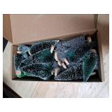 30Pcs Mini Christmas Trees - Artificial Christmas Tree Bottle Brush Trees with 5 Sizes, Snow Trees with Wooden Base for Christmas Party Home Table Craft Decor (Silver+Green+DarkGreen)