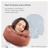 Huzi Infinity Pillow - Home Travel Soft Neck Scarf Support Sleep (Terracotta)