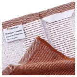 Homaxy Premium Kitchen Towels(18âx 28â, 6 Pack), Large Cotton Kitchen Hand Towels, Flat and Terry Dish Towels, 380 GSM Highly Absorbent Tea Towel Set with Hanging Loop, Rust