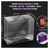 ã10 Pcs UV-Blockingã PKMN ETB Protector Case, Elite Trainer Box Protector, ETB Box Plastic Display Case-Compatible with Elite Trainer Boxes, 0.5mm Thick, Scratch-Resistant Material