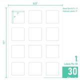 L LIKED 360 Printable Matte Square Sticker Labels 2âx2â- 12 Labels Per Sheet, 30 Sheets - Compatible with Laser & Inkjet Printings