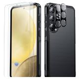 SPIDERCASE for Samsung Galaxy S24 Case, [12 FT Military Grade Drop Protection] with 2PCS [ Screen Protector+Camera Lens Protector] Heavy Duty Shockproof Case,Black